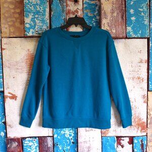 Women's Jane & Delancey Top Long Sleeve Sweatshirt Casual SMALL Turquoise